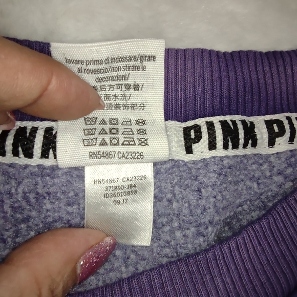 PINK VICTORIA'S SECRET Women's Purple Sweatshirt Size XS - Picture 10 of 10